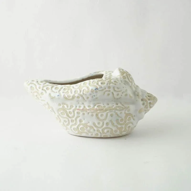 Sea Shell Planter - White media 4