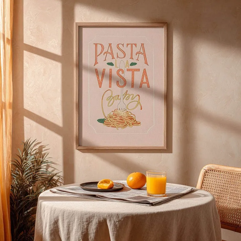 Pasta Vista Archival Canvas Wall Art - Brown media 4