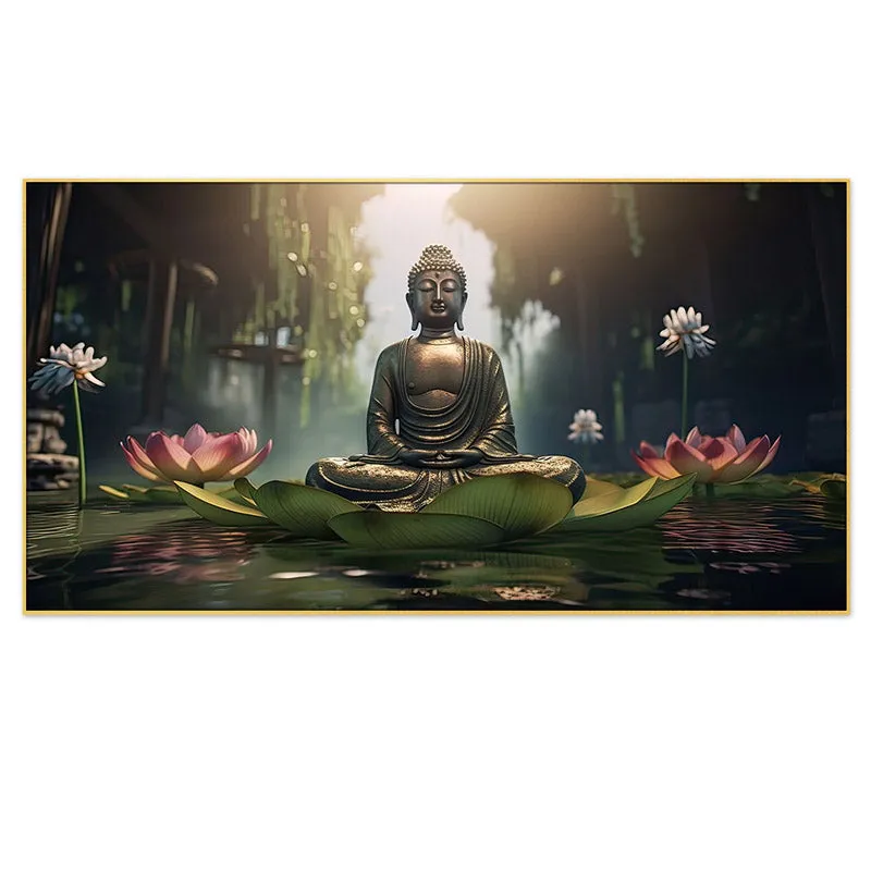 Buddha Serene Palace Wall Painting media 5