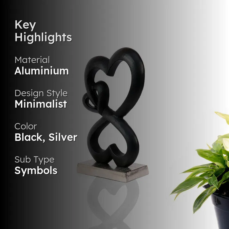 Heart Of Home Showpiece (Black & Silver) - Small media 2
