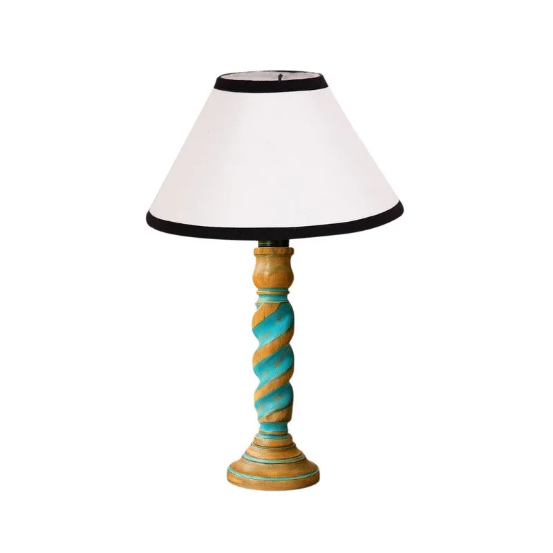 Elara Elora Wooden Table Lamp - White media 5