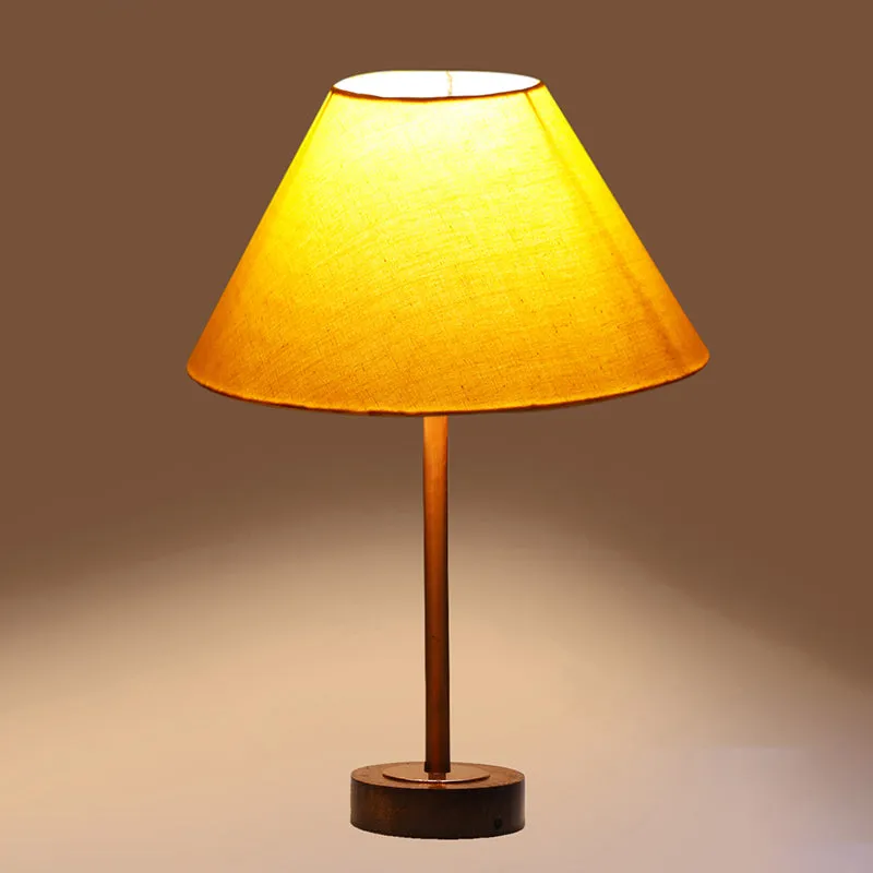 Cotin II Rodin Wooden Table Lamp - Yellow,Copper,Brown media 6