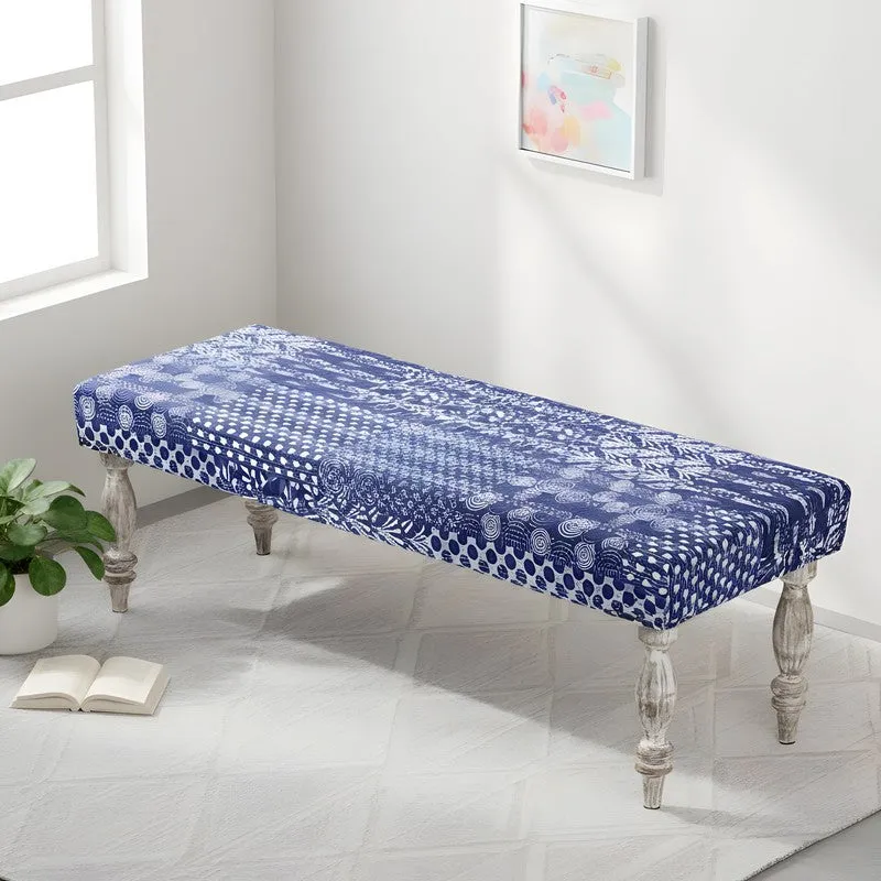 Brixo Sheesham Wooden Bench - Blue media 1