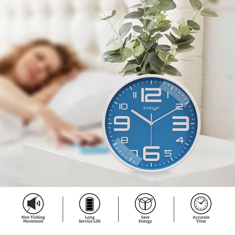 Urban Edge Silent Wall Clock - Blue media 6