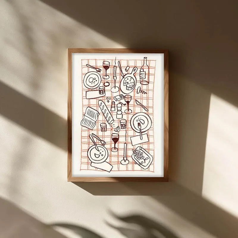 Bistro Bloom Archival Canvas Wall Art - Brown media 3