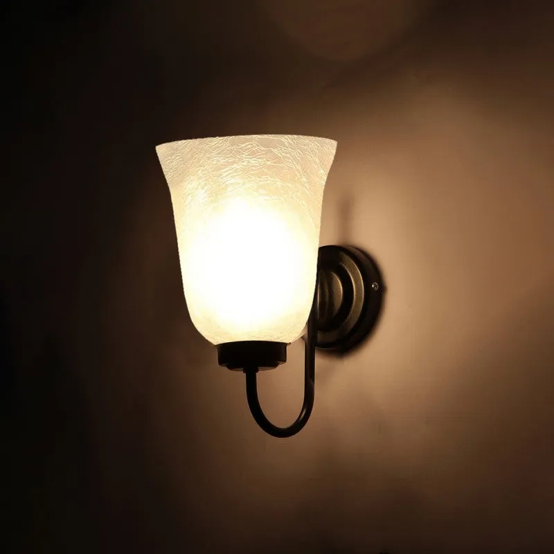 Crystal Bloom Black Hook Glass Wall Lamp media 7