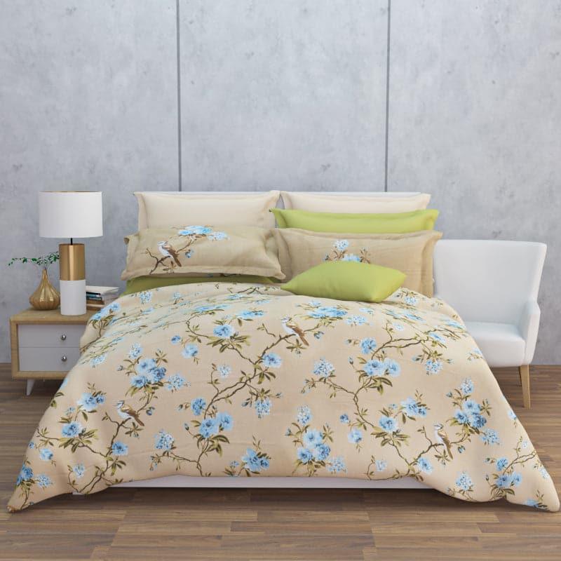 Ritana Floral Cotton Bedsheet (Brown) - 180 TC media 4