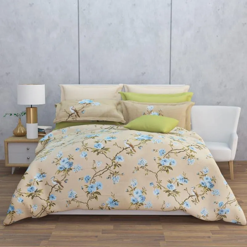 Ritana Floral Cotton Bedsheet (Brown) - 180 TC media 4