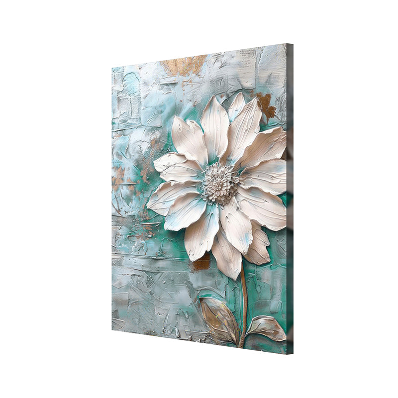 Frosted Elegance Floral Poly Canvas Wall Painting media 6