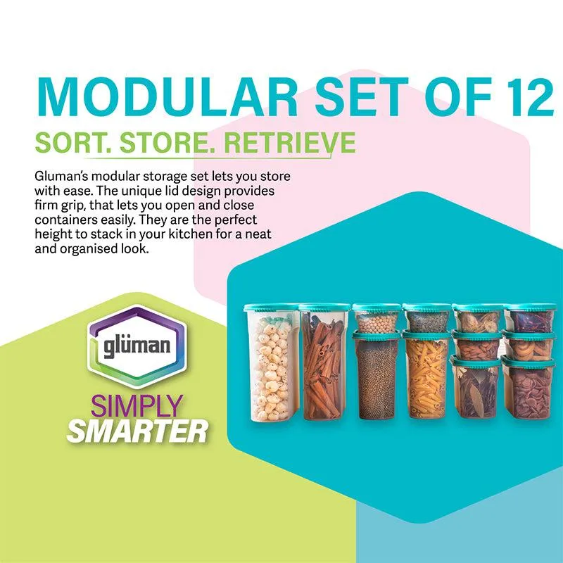 Elmera Storage Conatiner (Teal Blue) - Set Of Twelve media 6