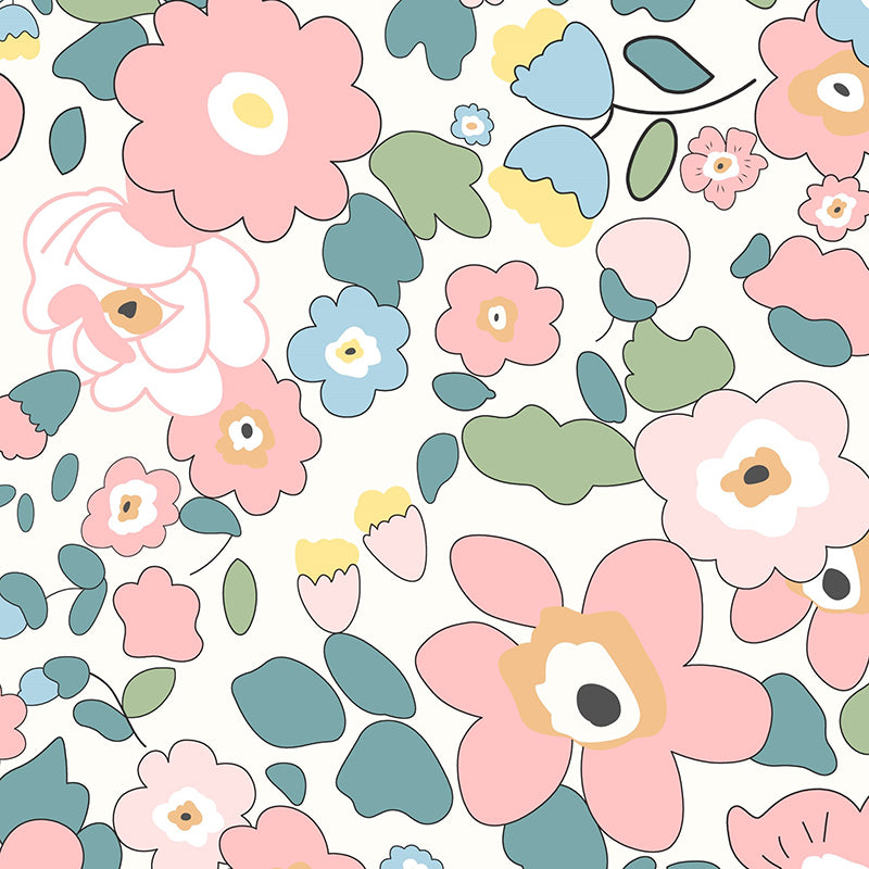 Doodled Blossoms I Fitted Microfiber Microfiber Bedsheet - 150 GSM media 4