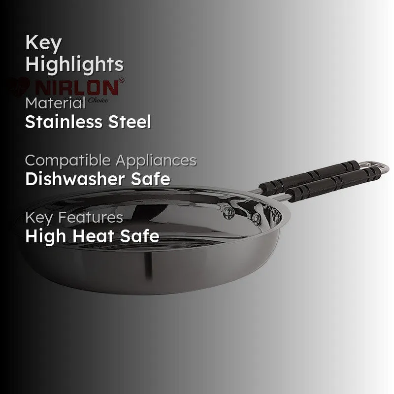 Nirlon Steel Frying Pan - 9 Inches media 2