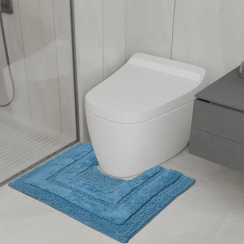 Aqualoom Anti skid Bath Mat (Light Blue) - Set Of Two media 6