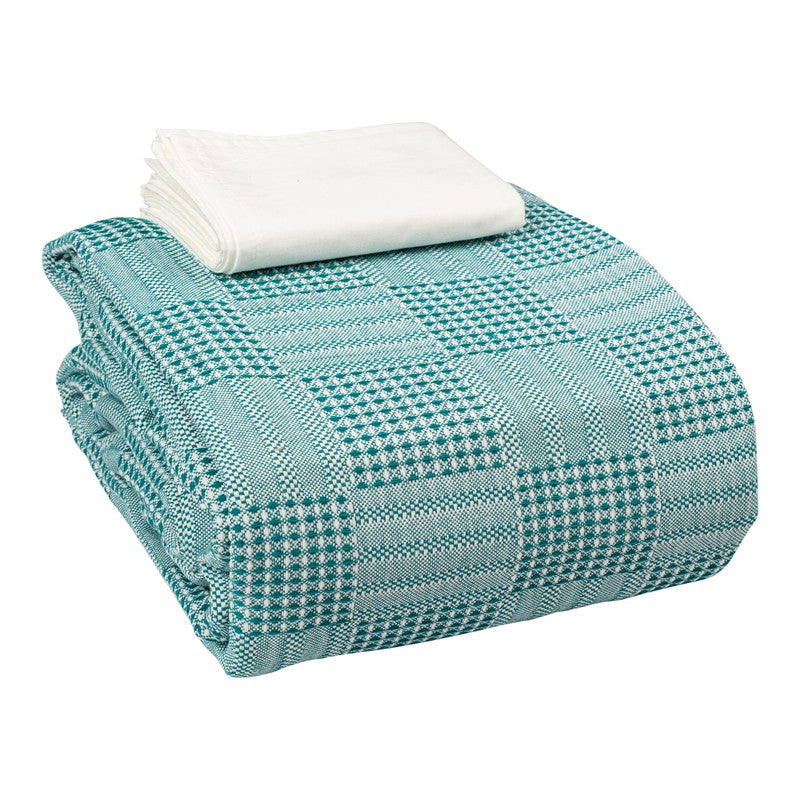 GridForm Cotton Bedsheet (Green) - 300 TC media 8