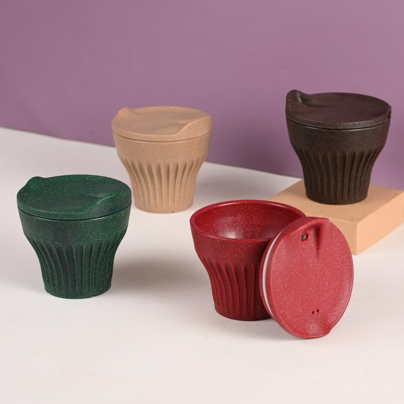 Rustleaf Rice Husk Coffee Mug (175 mL Each) - Set Of Four