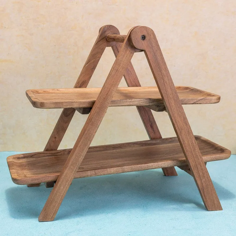 Oak Aura Party Wood Platter - Four Piece Set media 4