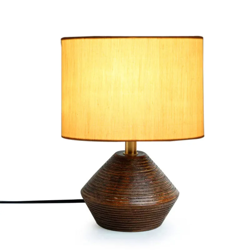 Yami Wooden Table Lamp - White,Brown media 4