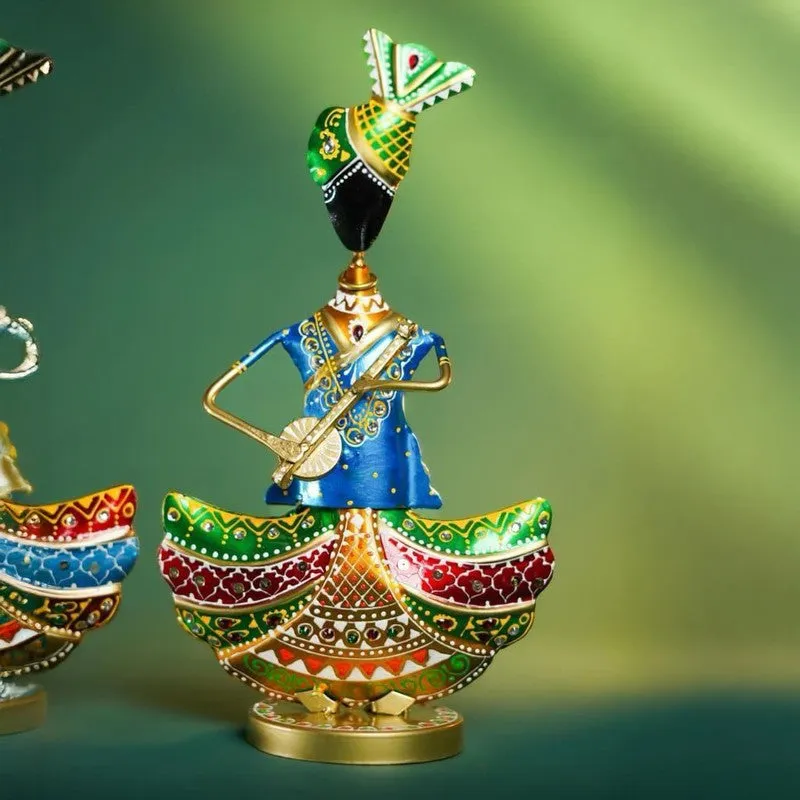 Handcrafted Folk Musician Showpiece - Set Of Three media 4