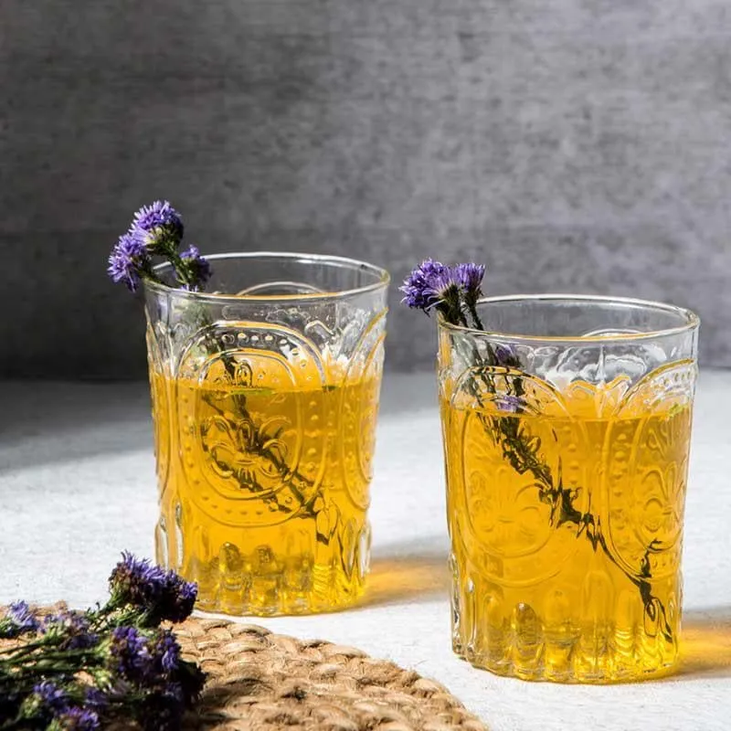 Drinking Glassy Glamour Old Fashioned Drinking Glass (400 mL) - Set Of Four media 4
