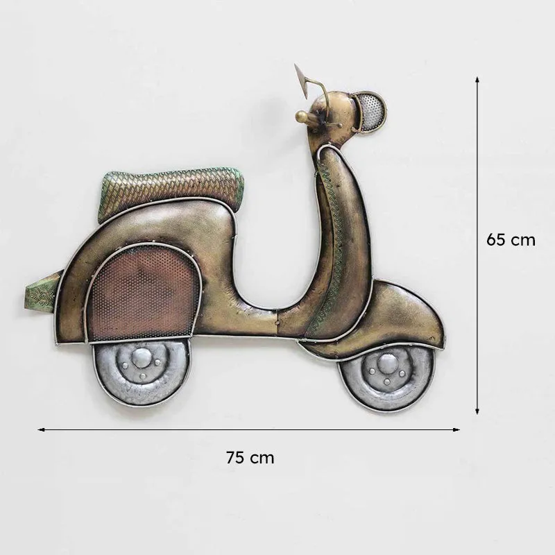 Vintage Scooter Iron Wall Accent - Copper media 7
