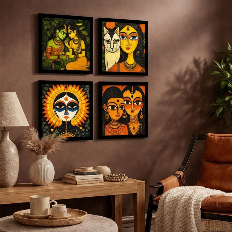 Divine Expressions Figurative Paper Wall Art - Set Of Four