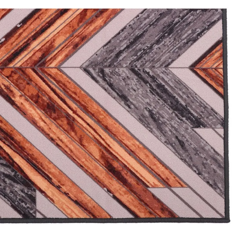 Diagonal Geometric Anti-Skid Nylon Runner Rug media 4