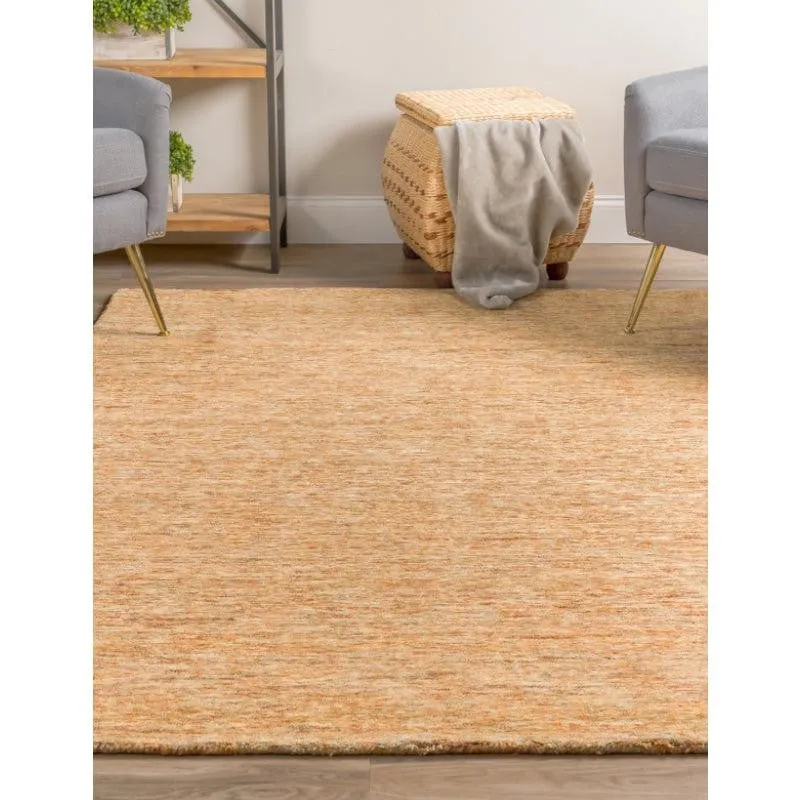Leyla Hand Woven Wool Rug - Rust media 3