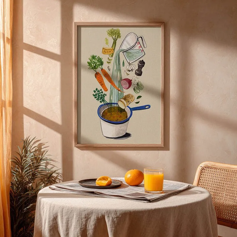 Artisan Appetite Archival Canvas Wall Art - Brown media 5