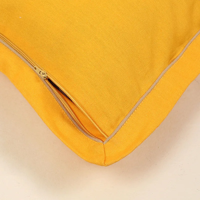 Swayam Tona Printed Cushion Cover (Yellow) - Set of Two media 5