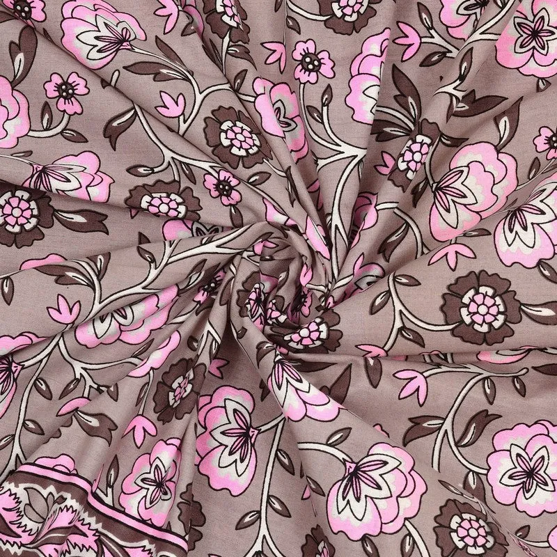 Geora Cotton Bedsheet (Pink) - 240 TC media 5