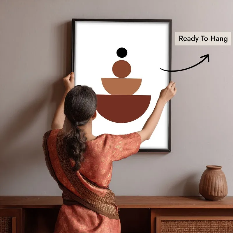 Vertical Calm Canvas Wall Painting With Black Frame media 10