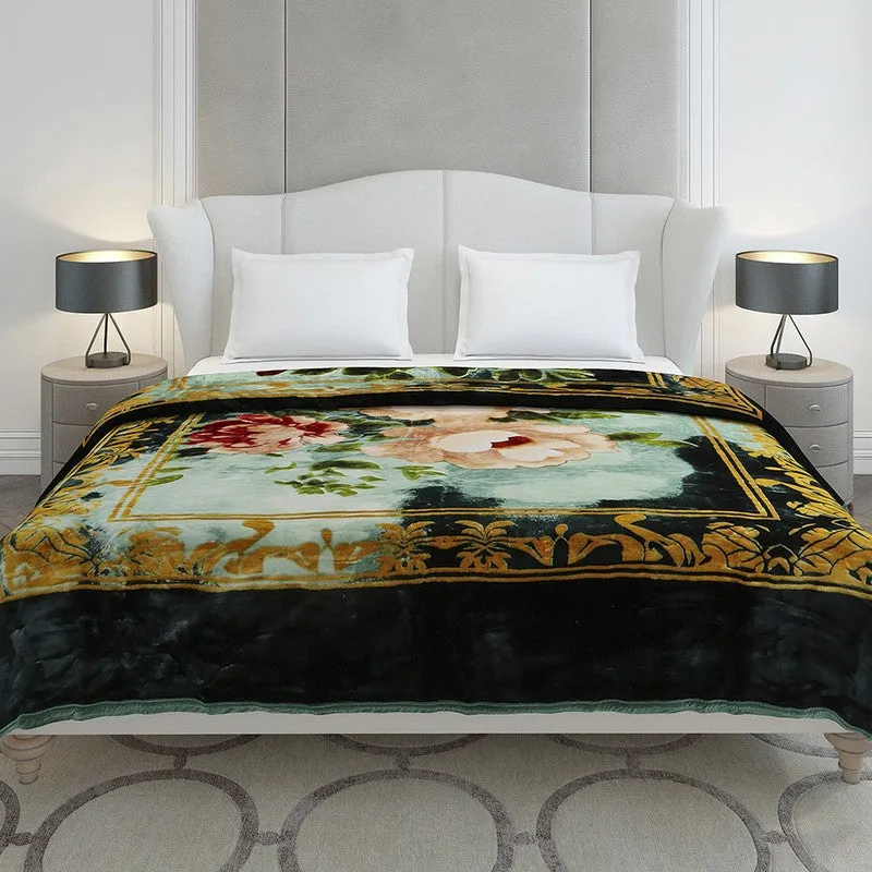 Monte Carlo Mystic Bloom Blanket (Green) - 947 GSM media 3