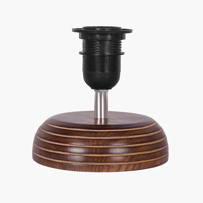 Aura Flick Wooden Table Lamp - Brown,Beige media 4