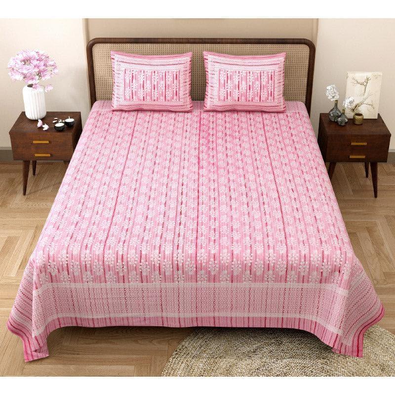 Tulia Cotton Bedsheet (Pink) -144 TC media 4