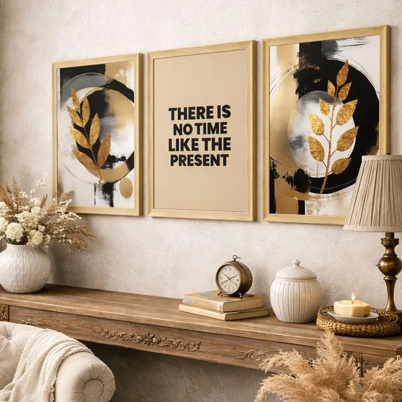 The Present Abstract Wall Art - Set Of Three media 1