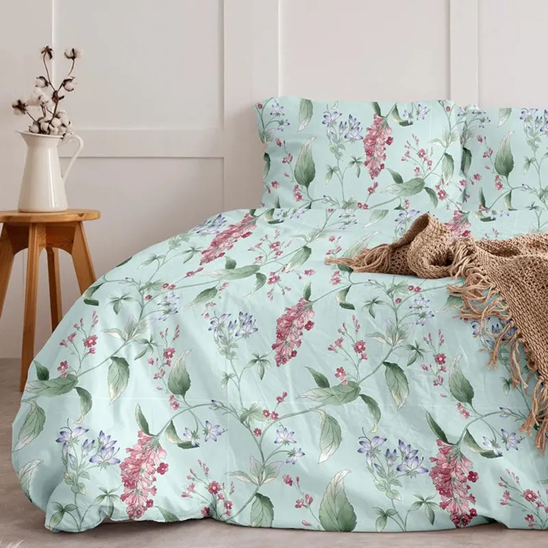 Bressie Botanica Printed Cotton Bedsheet - 300 TC media 3