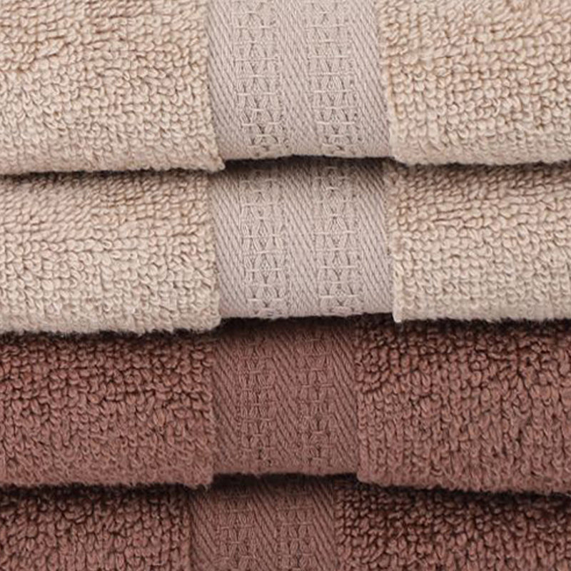 Nuage Cotton Hand & Face Towel (Brown & Beige) - Set Of Four media 7