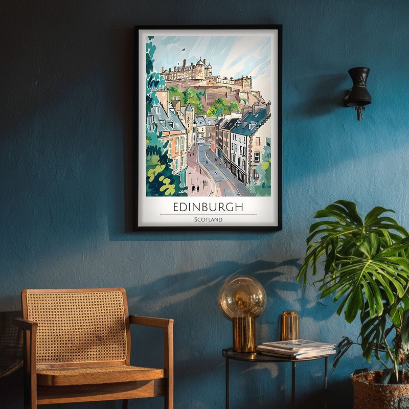 Vintage Edinburgh Framed Canvas Wall Painting media 4