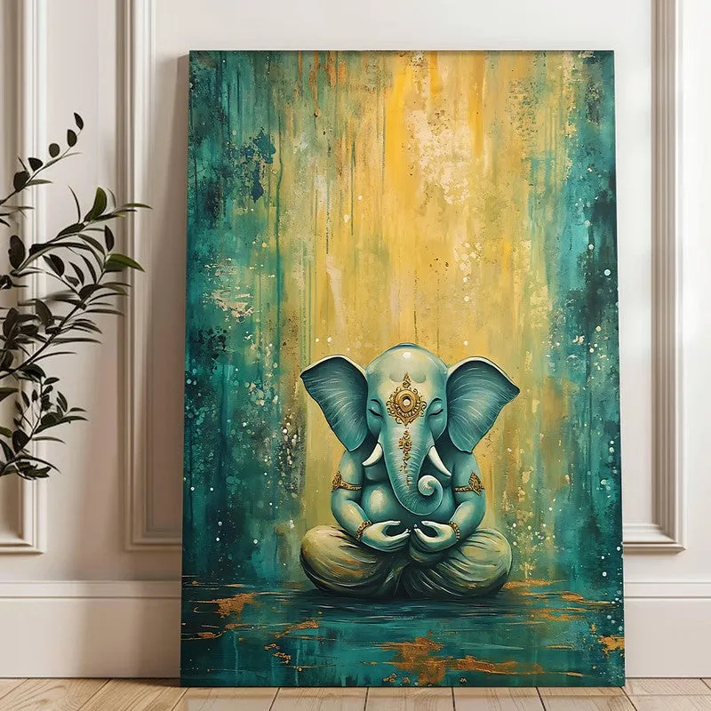 Ganesha of Blue Wall Art media 5