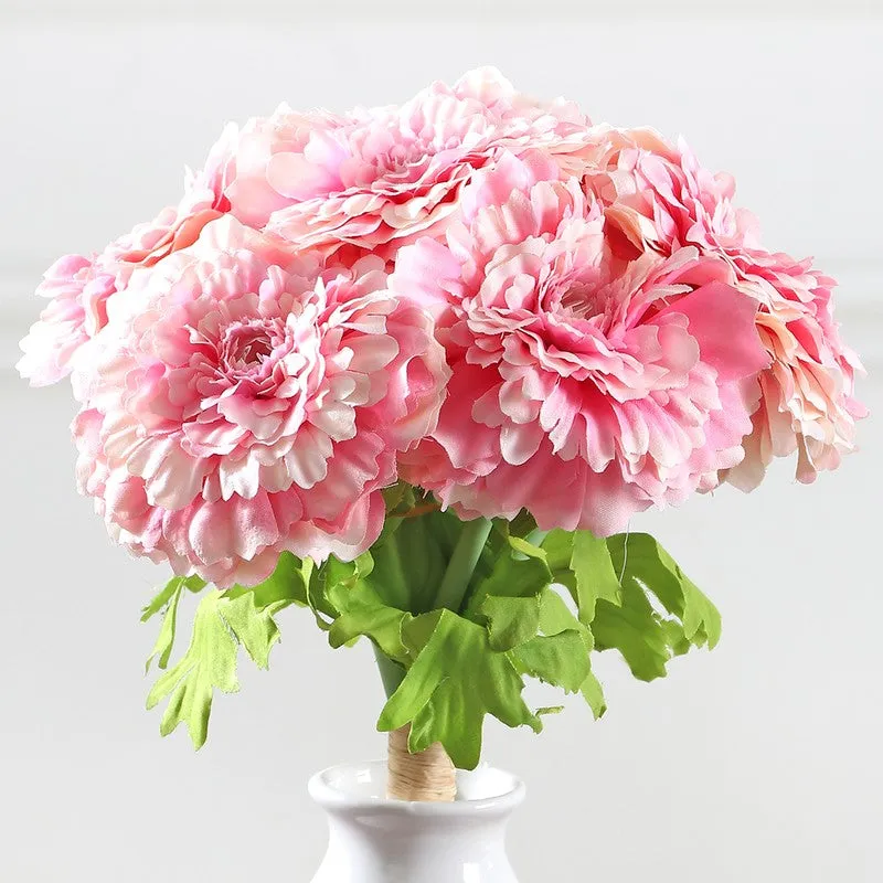 Marigold Artificial Flower Bunch - Pink media 4