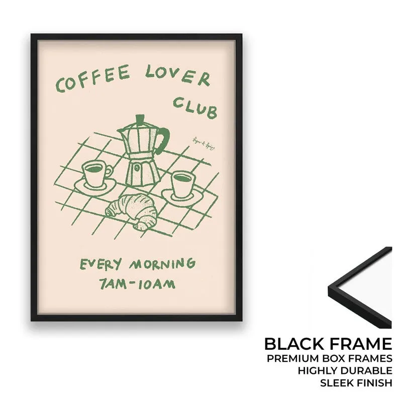 The Coffee Club Archival Canvas Wall Art - Black media 8