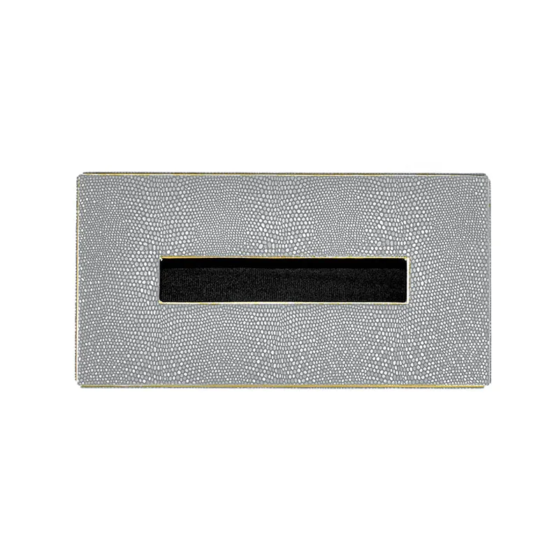Tisquo Edge Faux Leather Tissue Box - Grey media 5