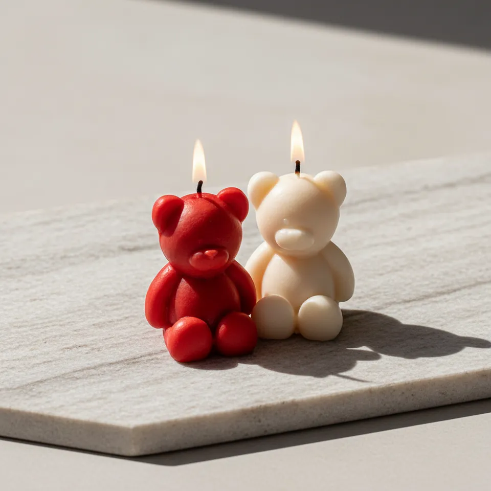 Teddy Cinnamon Scented Candle - Set Of Two media 1