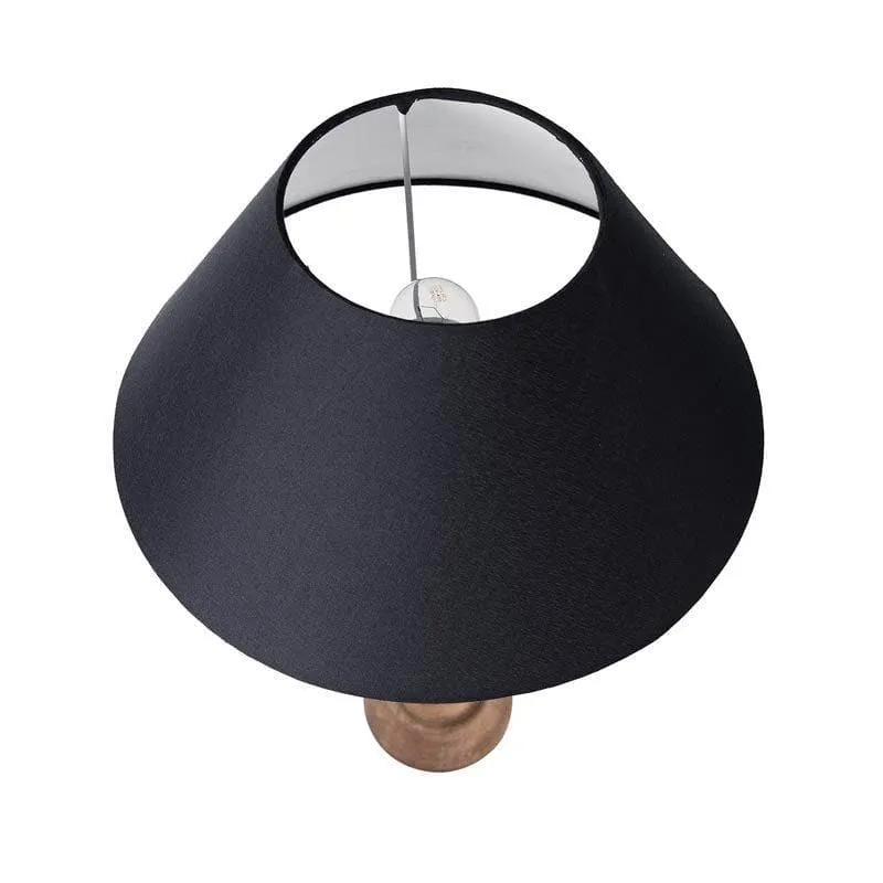 Radical Artistry Natural Wood Fabric Table Lamp - Brown,Black media 3