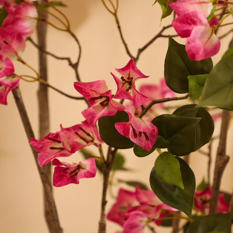 Artificial Bougainvillea Plant With Black Plastic Pot - 5 ft media 7