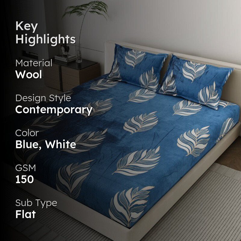 RoyalLeaf Woolen Bedsheet - 150 GSM media 2