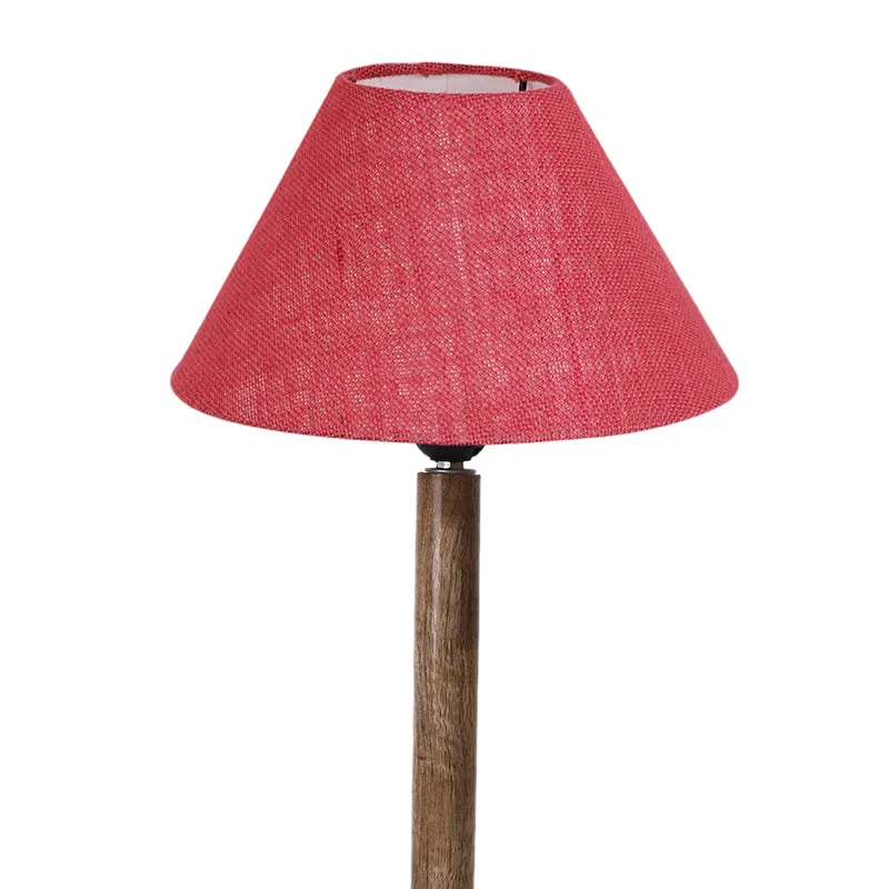 Loft Gleam Table Lamp With Wooden Base - Red,Brown media 6