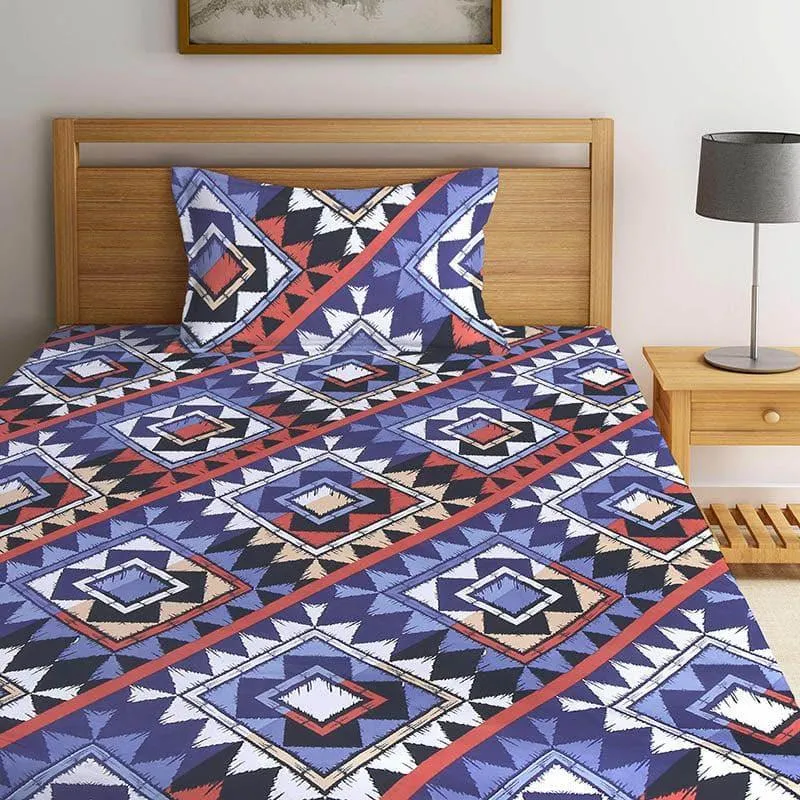 Megan Abstract Bedsheet - 150 GSM media 1