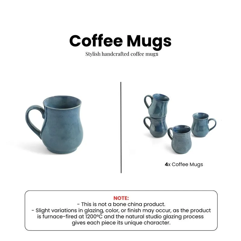 Belly Ceramic Coffee Mug (300 mL Each) - Set Of Four media 6