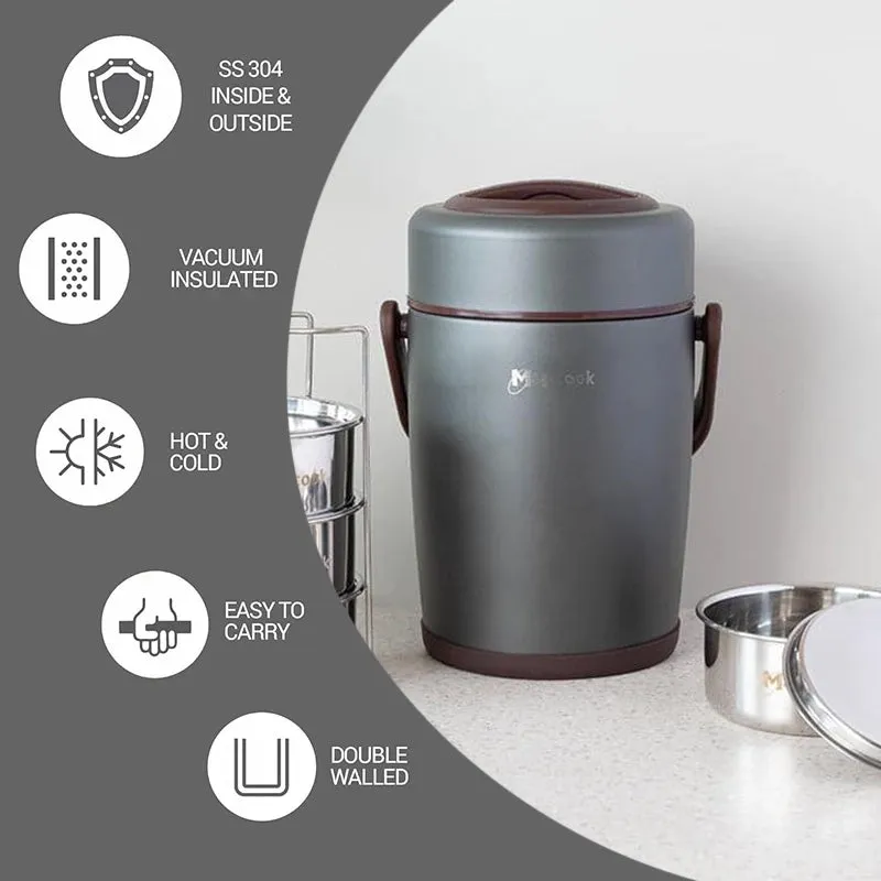 Cassa Insulated Lunch Box (Brown) - 2500 ML media 11